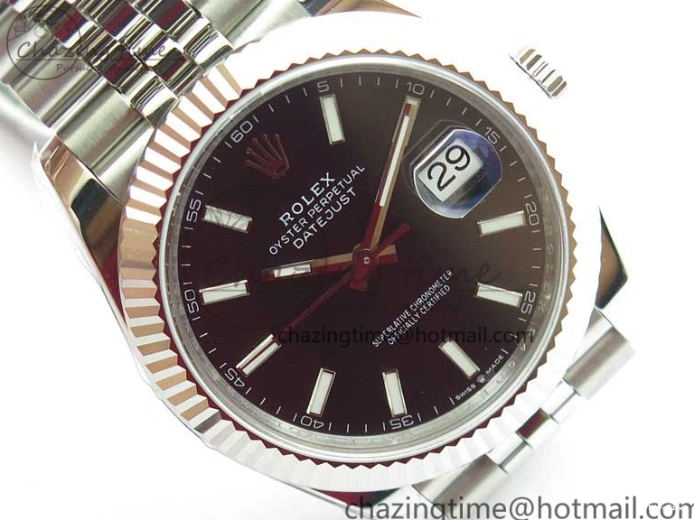 MiroTime 0414 DateJust 41MM 126334 904L SS VRF 1:1 Best Edition Black Dial Stick Markers on SS Jubilee Bracelet A Trendy 2901